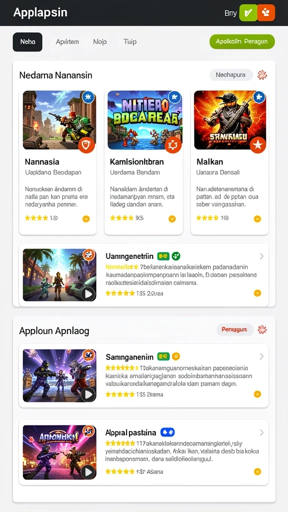 Tampilan level menawan dengan grafis yang menarik.