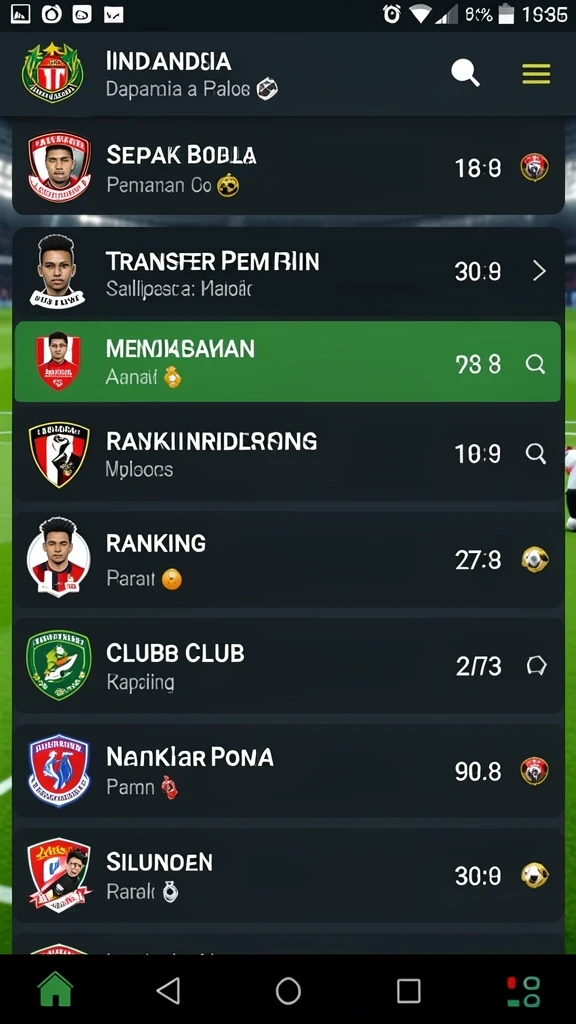 Berbagai jenis permainan tersedia dalam aplikasi.