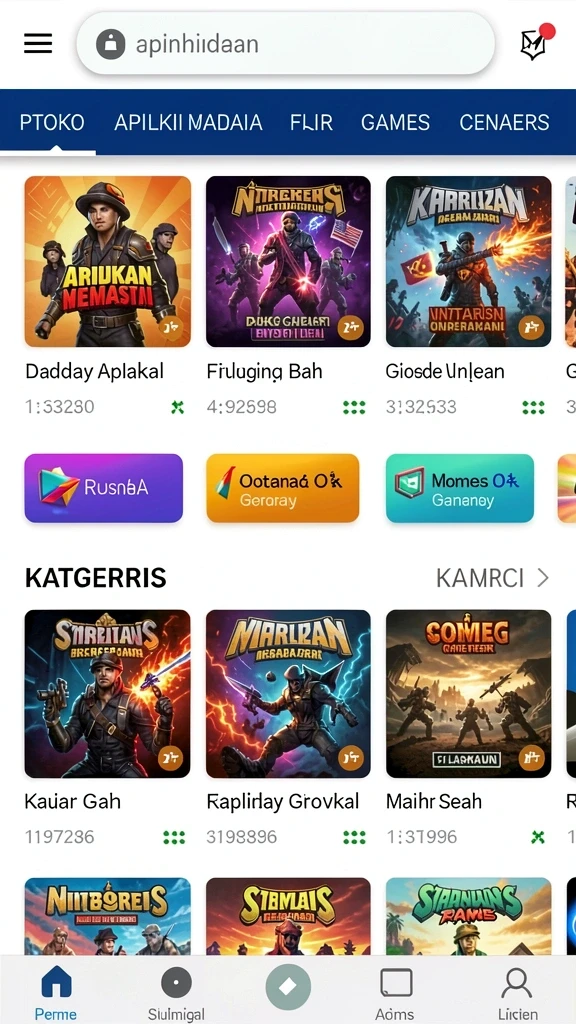 Tangkapan layar menampilkan sistem leveling yang menarik.