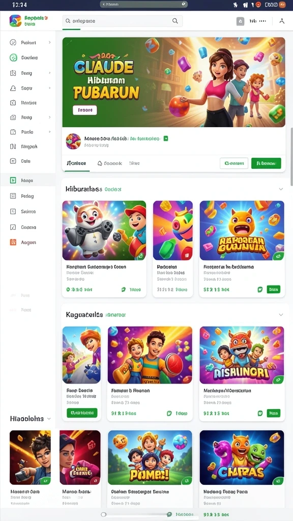 Tampilan utama aplikasi dengan desain yang menarik.