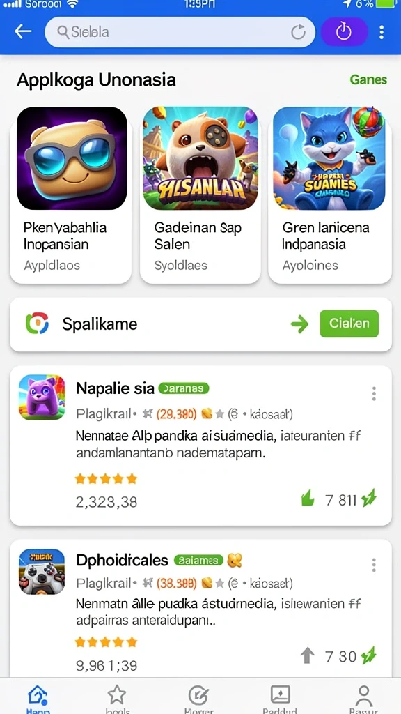 Tampilan awal aplikasi FOKUS777 yang menarik