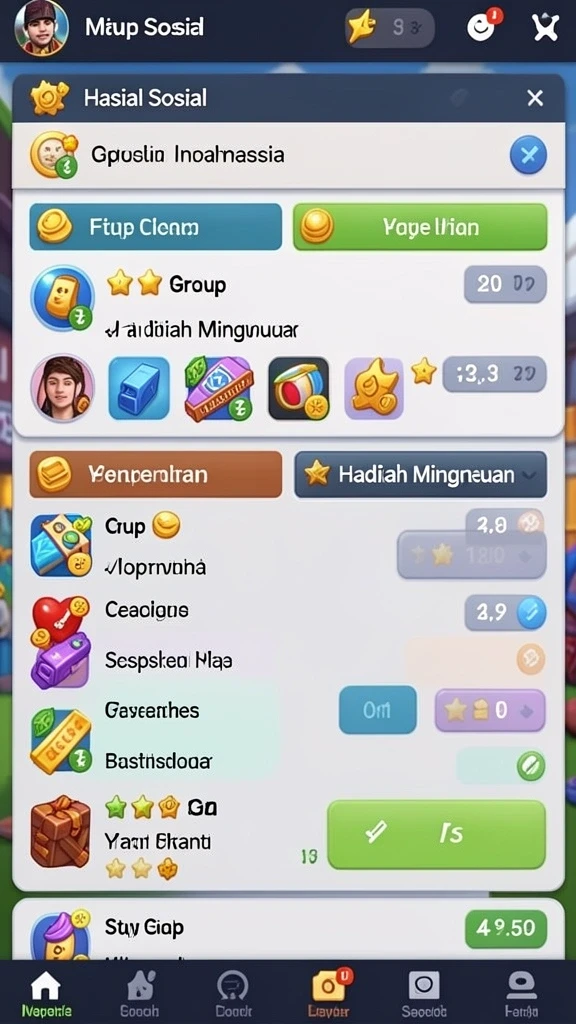 Tangkapan layar menunjukkan fitur kustomisasi karakter.