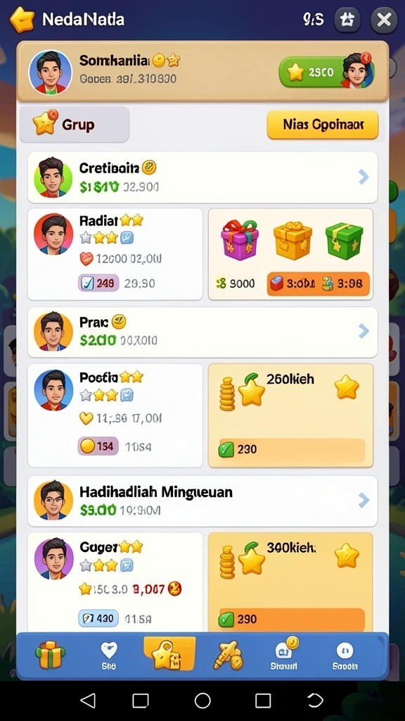 Tampilan layar utama yang cerah dan menarik.
