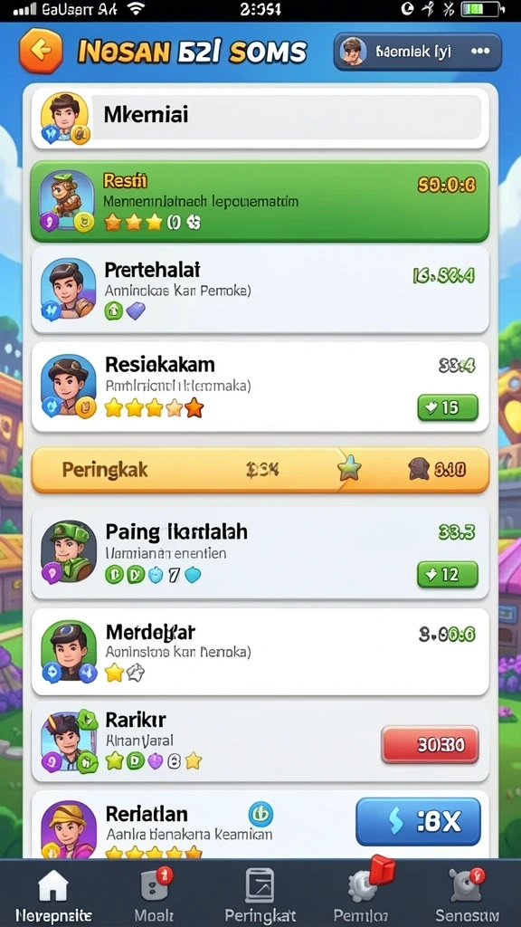 Fitur sosial yang memungkinkan interaksi antar pemain.