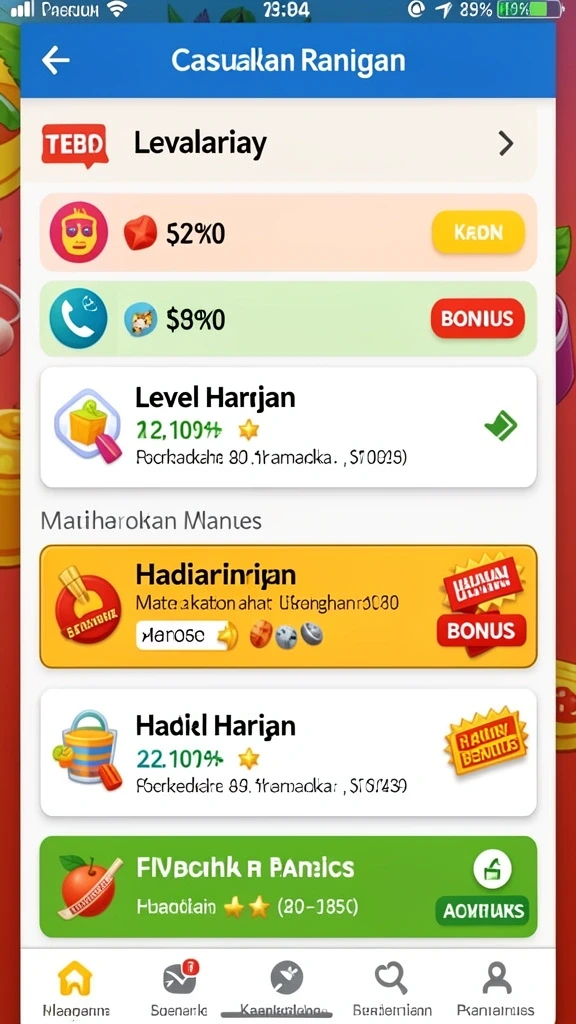 Tampilan awal yang menarik dengan menu navigasi yang mudah.