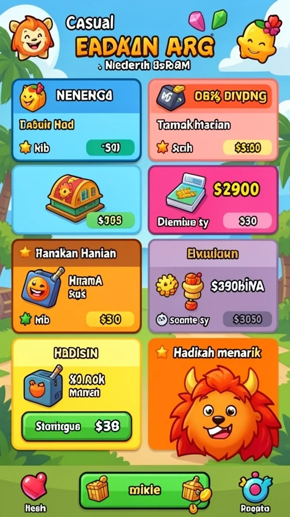 Beragam pilihan permainan yang menyenangkan untuk dimainkan.