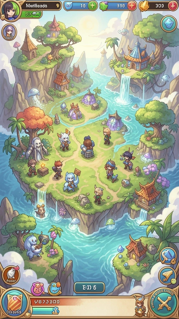 Gambar menunjukkan tampilan antarmuka utama game.