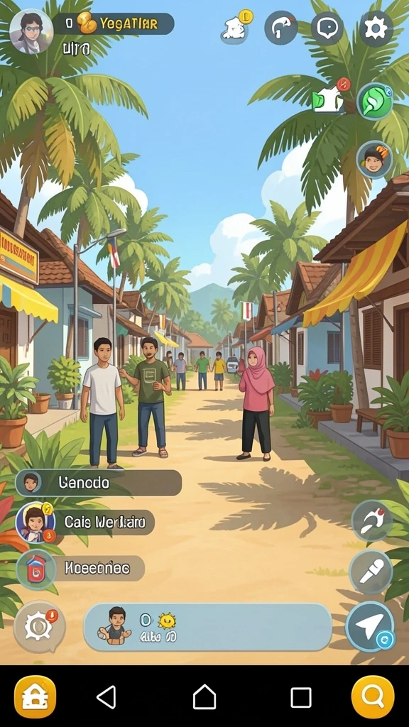 Screenshot dari karakter utama dalam aksi