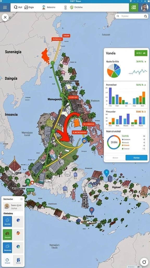 Fitur interaksi sosial yang memungkinkan kompetisi antar pemain.