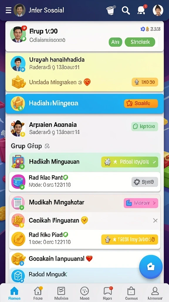 Karakter-karakter dengan desain menarik dan kemampuan unik.