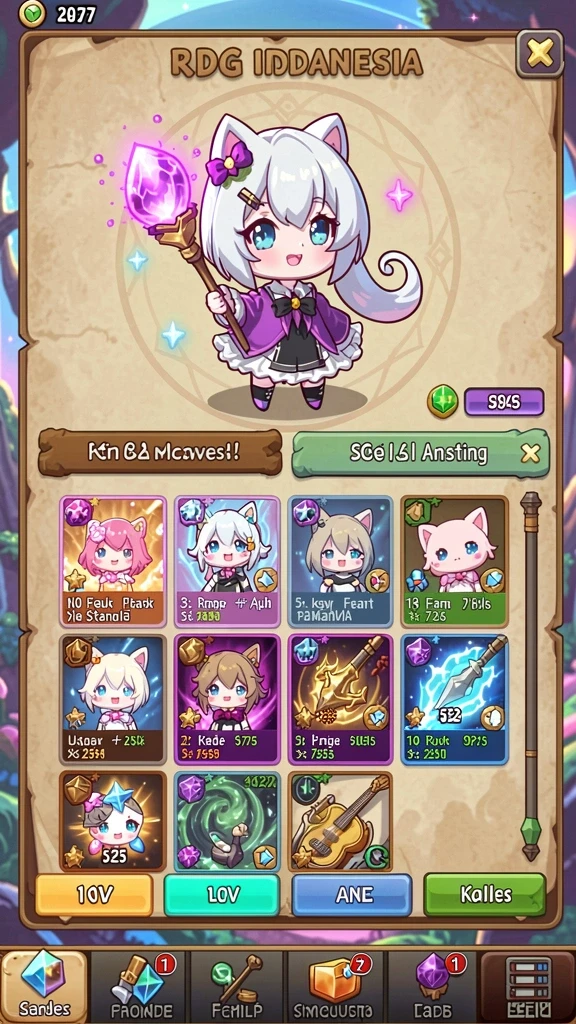 Tampilan antarmuka game yang menarik dan modern.